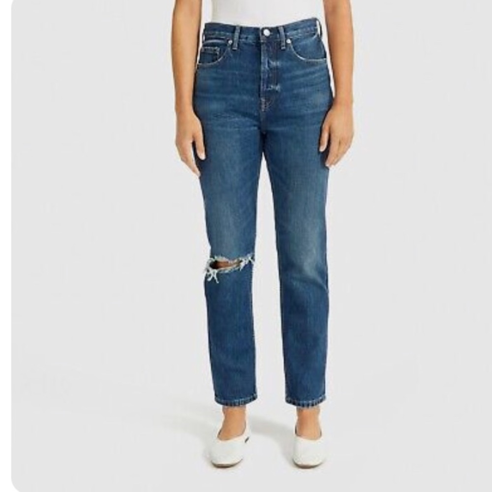 Everlane Distressed Button Fly Cheeky Jean size 27